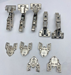 Lot Of 5, 70.655-0102 Blum Clip-Top Cabinet Hinges Overlay Whit Mounting Plate