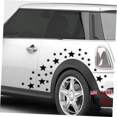 30pcs/Set Star Car Sticker Waterproof Vinyl Stars Decal for Car Body Black