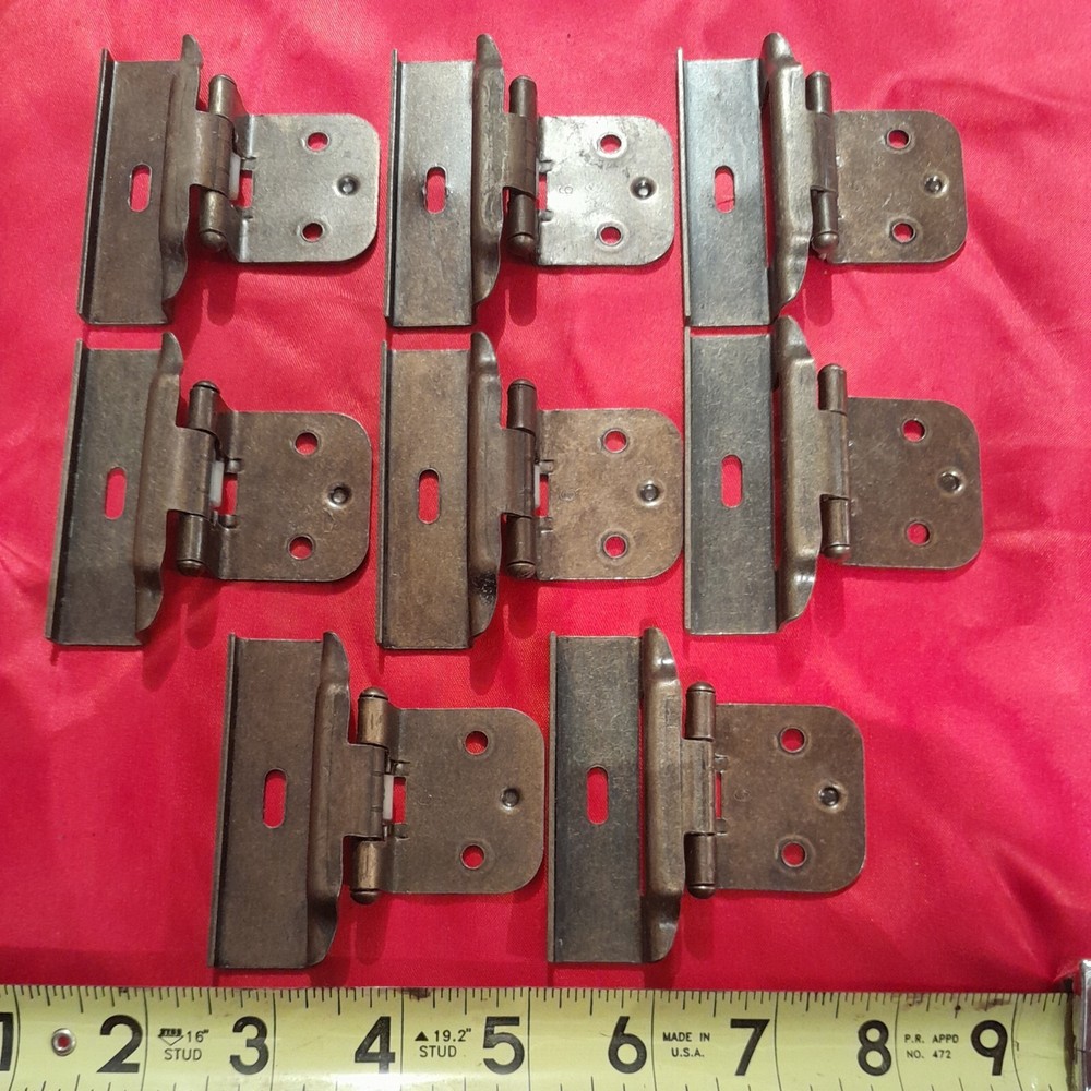 8 Piece Cabinet Door Hinge Lot