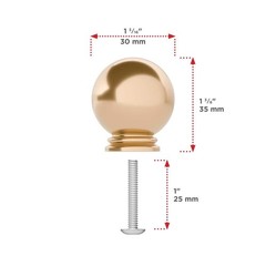 Firenze Collection 1-3/16 In. (30 Mm) Classic Champagne Bronze round Cabinet Kno