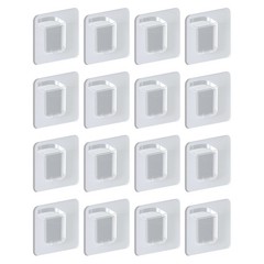 Transparent Shelf Support Nails 16 Pack 7x7cm for Hard Smooth Surfaces