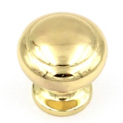 Belwith Eclectic Ultra Brass 1 1/4″ Ringed Polished Brass Cabinet Knob P548-LP