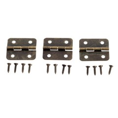 12X Antique Brass Decorative Jewelry Gift Wood Box Cabinet Drawer Hinge & Screws