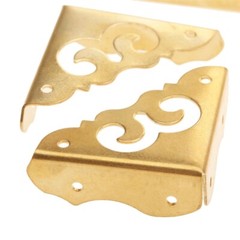 Cabinet Furniture Drawer Trunk Plate Corner Brass Guard Chinese Style 2 Color