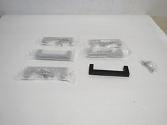 CABINET DRAWER HANDLES PACK OF 6 MATTE BLACK METAL 4.5″L 4 1/8 ” CENTER