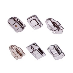 3Pcs Durable Iron Bag Latches Silver Box Packing Buckles for Luggage Travel