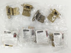 4 PAIRS Amerock BPR3428BB, 3/8 in. (10mm) Inset Hinge, Burnished Brass