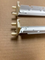Drawer slides, 20 1/8″ cabinet, white, 3/4 ext, with P-bend 260 brackets