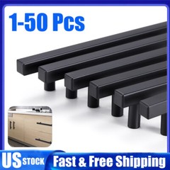 LOT Kitchen Cabinet Handles Pulls Matte Black Stainless Steel Drawer T Bar Pulls