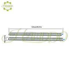 1Pair Heavy Duty Drawer Slides 48 Inch 500 lb Load Capacity Side Mount Extension