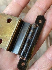 6 Pr 12 Stanley Ranch Craft Saddle Strap Antique Brass 3/8″ Inset Hinges 4310-F3