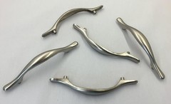 Distressed Nickel Finish Arch Bow Cabinet Drawer Door Pulls Handles 3-3/4″ Qty10