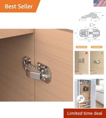 Satin Nickel Soft Close Spring Hinges – 20 Count, Quick Install, Durable Design