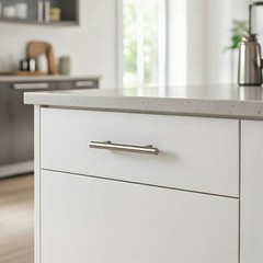 Cosmas Cabinet Hardware Satin Nickel Euro Style Bar Pull #305-2.5SN