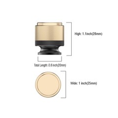 Asidrama 30 Pack Black-Gold Knobs Single Hole Drawer Pulls