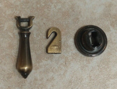 Petite Cabinet Furniture Drop Pull Ring Handle Zinc Antique Bronze Knob