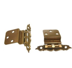 Vintage White And Brass Cabinet Hinges