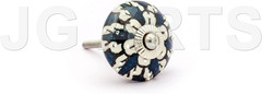 20 Ornate Aqua Blue Green Assorted Colour Floral Ceramic Knobs for Cabinets & Cu