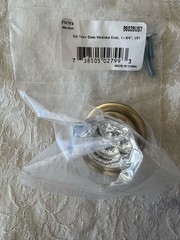 NWT Emtek Old Town French Antique Brass Base Glass Wardrobe Knob 1-3/4” 86028US7