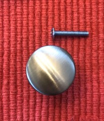 Brainerd Satin-Nickel Round Drawer Knobs (set of two with installation bolt)