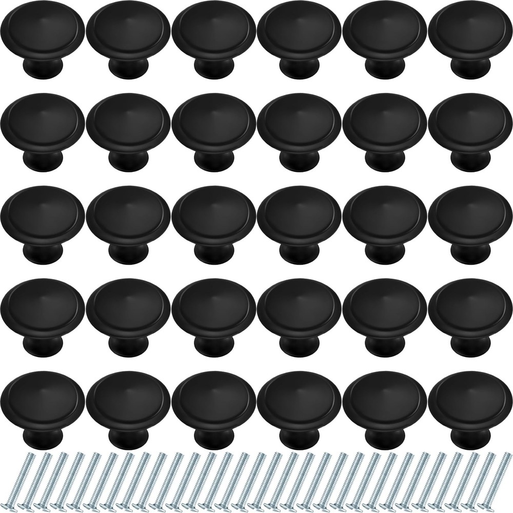 36 PCS 1.2 Inch Round Cabinet Drawer Knob Hardware Handle Bedroom Furniture