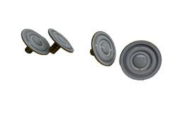 4 Brass Finish w White Color Door Knobs Drawer Cabinet Kitchen Handles