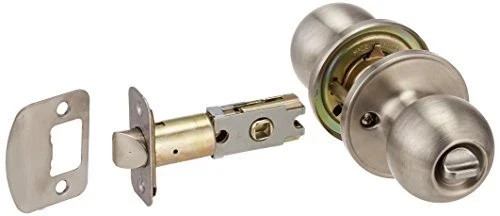 Schlage Corona Knob Bed and Bath Lock in Satin Stainless Steel – J40 CNA 630