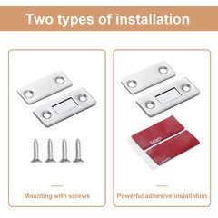 Strong Magnetic Door Closer Cabinet Catch Latch Cupboard Ultra Thin Closures LOT