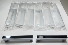 Lot of 8 Polished Chrome Cabinet Pulls 5″ (127mm) Modern Solid Metal Handles