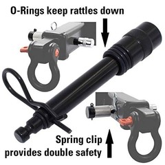 79682 Keyed Alike Black Trailer Hitch Lock Set, 5/8-Inch and 1/2-Inch Pin