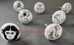12 PC SET of KIDS cabinet dresser knobs Ceramic Knobs by theCarnatico