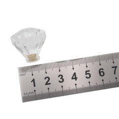 Meprotal 16 Pack 25 mm Crystal Clear Acrylic Dresser Knobs Diamond-Shaped Dra…