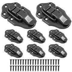 BokWin 8 Pcs Retro Style Duckbilled Toggle Hasp Latch Iron Black