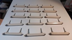 15 Cream w/ Black Star Decorative Door Drawer Handles & Hardware Set 4.75″ Long