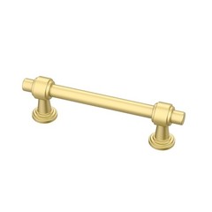10 PCS Brushed Gold Cabinet Pull 33/4 Inch Hole Center Straight Bar
