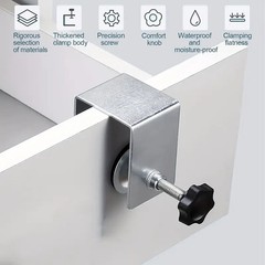2PCS U-shaped Stainless Steel Drawer Panel Clamp, Cabinet/Desk Installation Tool