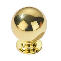 10 PCS 11/4 Inch Solid Polished Brass Cabinet Knob Heavy Duty Drawer Pull