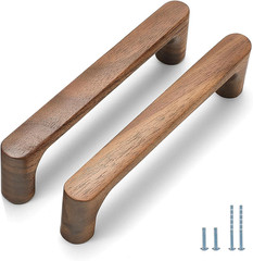 Walnut Round 5 in 2 pcs Wooden Drawer Pulls Handle pulls for cabinets Kitchen Ca