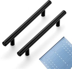 30 Pack Cabinet Pulls 5″ Hole Center 7.3/8″ Stainless Steel Drawer Handle Black