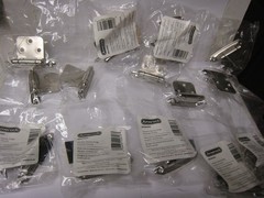 7 PAIR BPR342926 POLISH CHROME Face Mount Self-Closing Variable Overlay Hinges