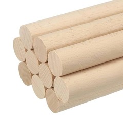 1″ X 12″ Wooden Dowel Rods Set 25 Pack Birch Natural Furniture Craft Sticks Shel