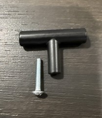 6 Pack Of 2 in. Matte Black Solid T-Bar Cabinet Handle Drawer Knobs
