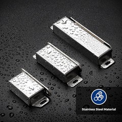 Cabinet Door Magnets, 90 Lbs Strong Magnetic Catch, Heavy Duty, 2 Pack, Silver