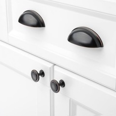 Stylish 10 Pack Oil Rubbed Bronze 1-1/4 Inch Cabinet Knobs for Home Decor