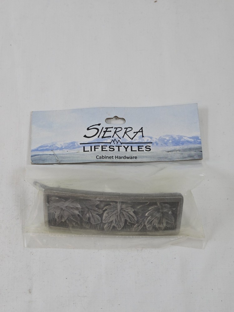 Sierra Lifestyles Pewter Leaves Cabinet Pull Handle 3″ (76mm) Center New