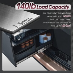 Shuhang 1 Pair 150 Lb Load Capacity Heavy Duty Drawer Slides 28 Inch Full