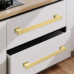 COTYKILEY Brushed Gold Cabinet Handles 12.6″ (320mm) 10 Pack