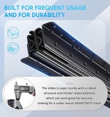 Undermount Heavy Duty Drawer Slides Rail Bottom Mounted Full Extension Hidden…