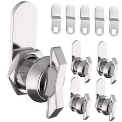 5/8 Inch Thumb Operated Offset Cam Lock Set – Keyless 5PC Compartment Lock