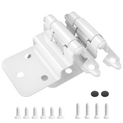 3/8 Inch Inset Cabinet Hinges, 3 Pairs6 Pack Self Closing Flush Face Mount Hi…